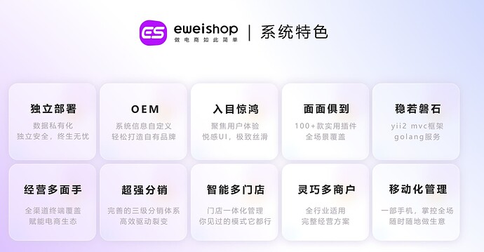 EWEISHOP系统特色